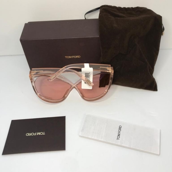 New - ? Original FORD Carine Cross-Bridge Acetate Butterfly Sunglasses - Pink